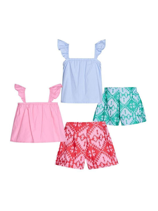 Two In A Castle Kinder Set mit Shorts Sommer 2Stück blue