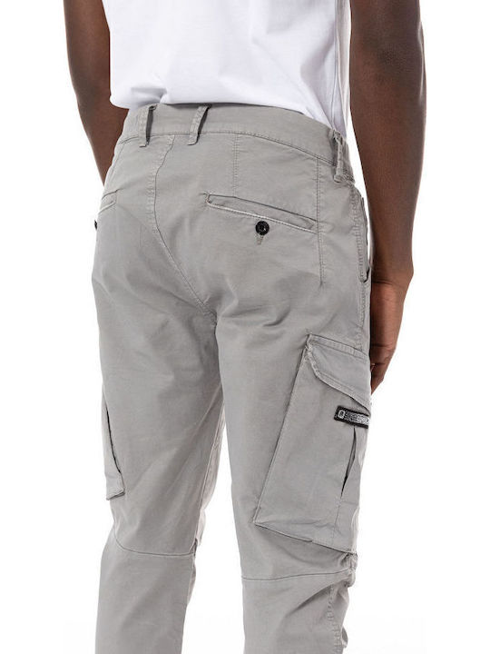 Ανδρικό Παντελόνι Cargo Ελαστικό Slim Fit Γκρι