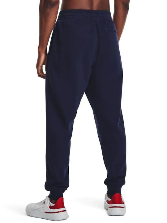 Under Armour Rival Men's Fleece Sweatpants with Rubber Blue