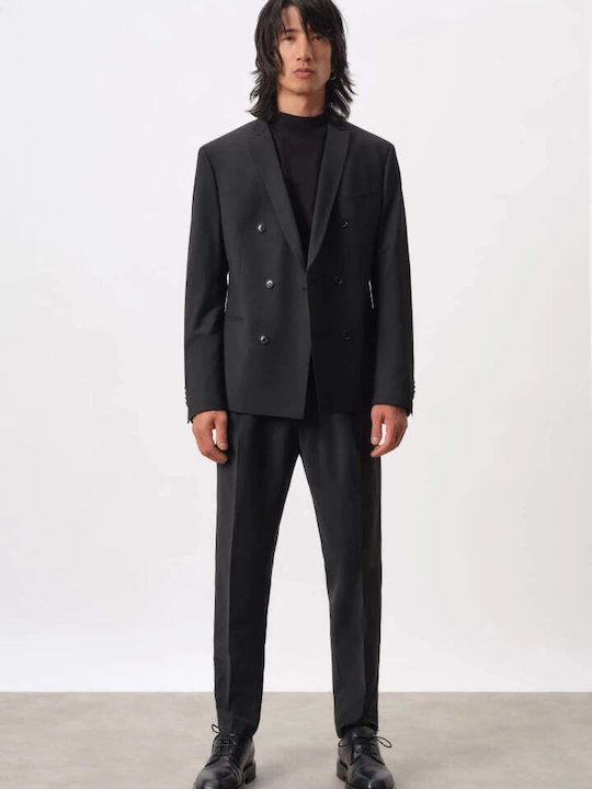 Men's Summer Suit Jacket Slim Fit Black