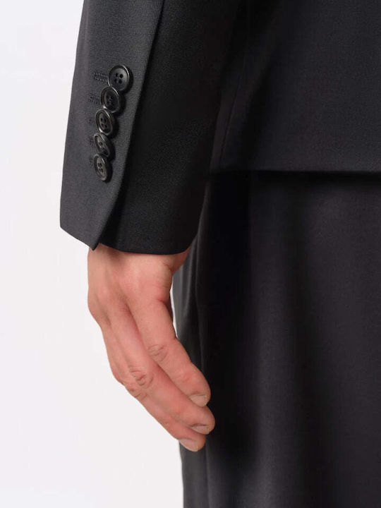 Men's Summer Suit Jacket Slim Fit Black