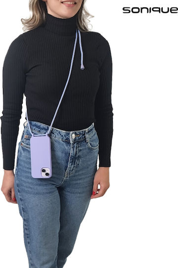 Sonique Back Cover Silicone 0.5mm with Strap Lilac (Xiaomi 13T / 13T Pro)