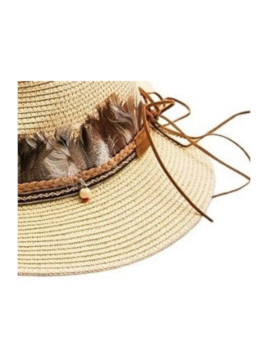 MI-TU Exclusive Wicker Women's Hat Beige