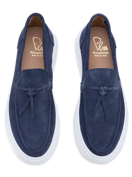 Women's Moccasins in Navy Blue Color