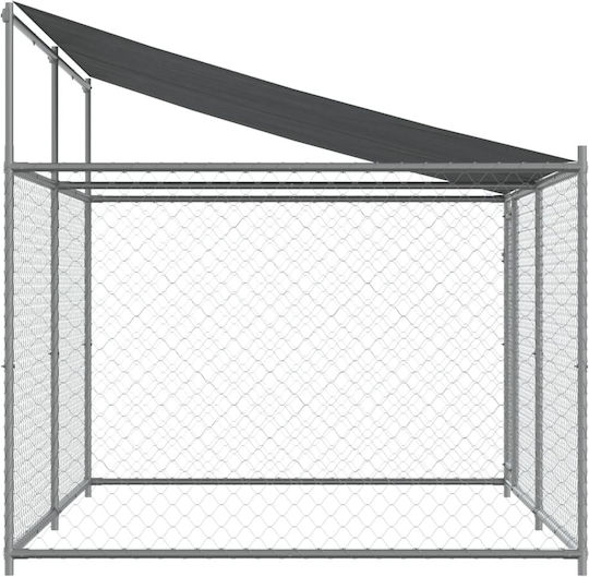 vidaXL Μεταλλικό Πάρκο Σκύλου 400x200x200εκ. Γκρι