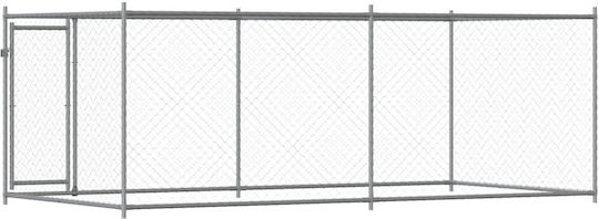 vidaXL Парк за Кучета от Метал в Сив Цвят 400 x 200 x 150см.