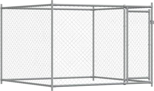 vidaXL Парк за Кучета от Метал в Сив Цвят 400 x 200 x 150см.