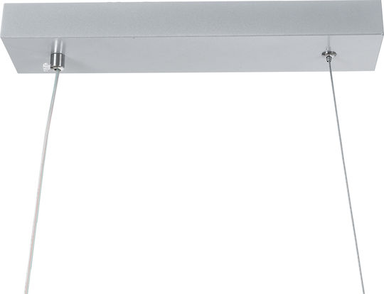 GloboStar Morales Silver LED Pendant Ceiling Light with Warm to Cool White Light Rail 90x14x14cm