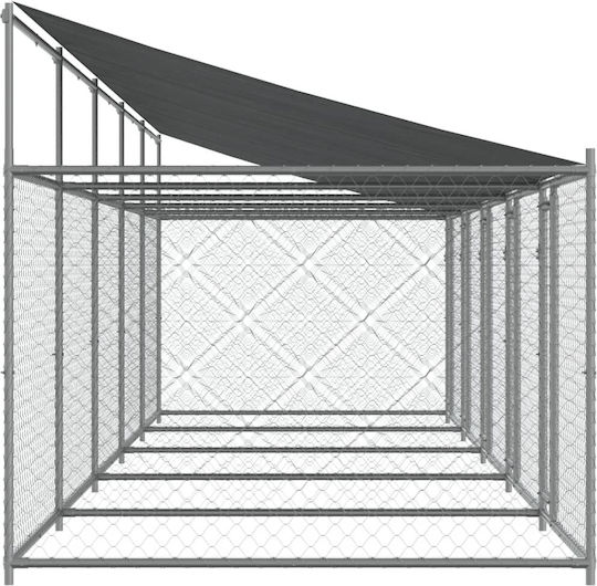vidaXL Metallic Dog Park 1000x200x200cm Silver