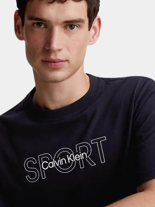 Calvin Klein T-shirt Bărbătesc cu Mânecă Scurtă Negru