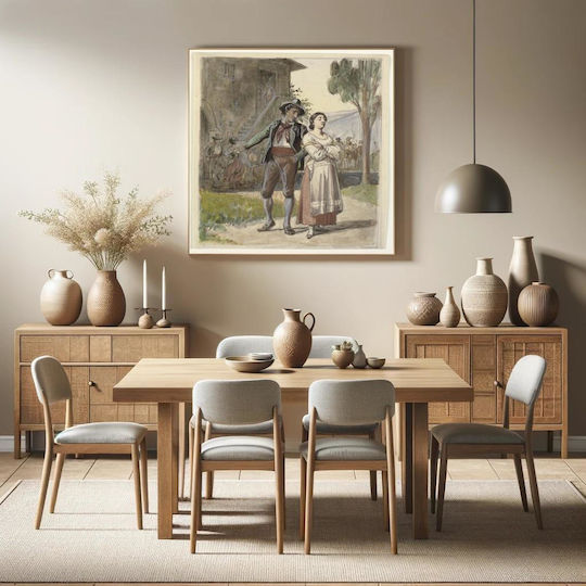 Young Painting on Canvas 110x110cm