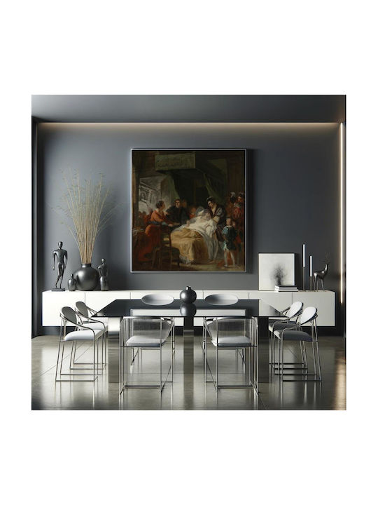 Death Leonardo Painting on Canvas 80x80cm