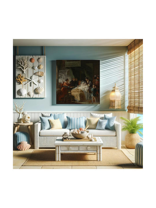 Death Leonardo Painting on Canvas 80x80cm