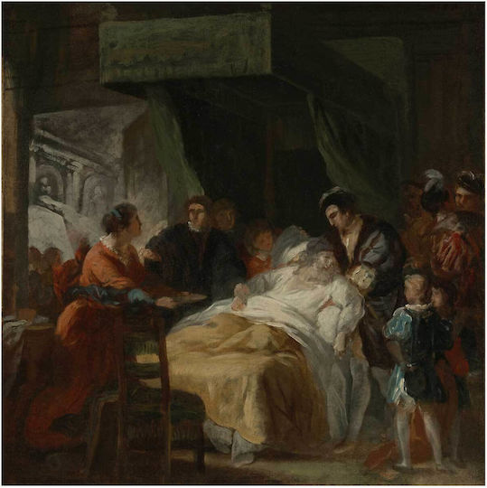 Death Leonardo Gemälde auf Leinwand 80x80cm
