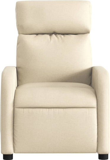 Relax Armchair Massage with Footstool Beige 66x89.5x95.5cm