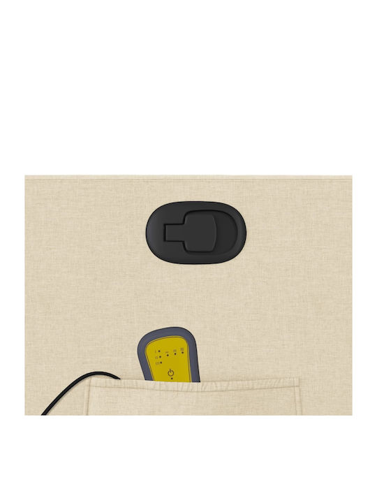 Πολυθρόνα Relax Massage με Υποπόδιο Μπεζ 66x89.5x95.5cm