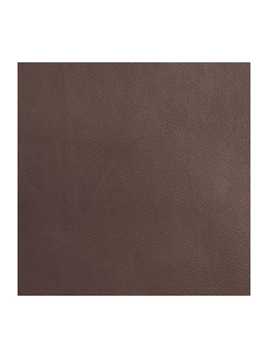 Relaxsessel mit Fußhocker aus Kunstleder Braun 66x89.5x95.5cm