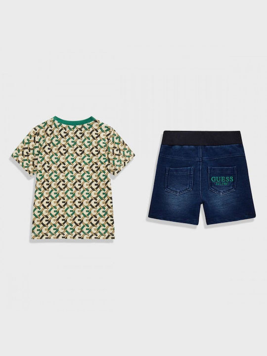 Guess Kids Set with Shorts Summer 2pcs Green