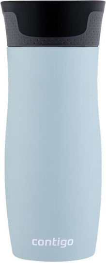 Contigo West Glass Thermos Stainless Steel 470ml Iced Aqua with Loop