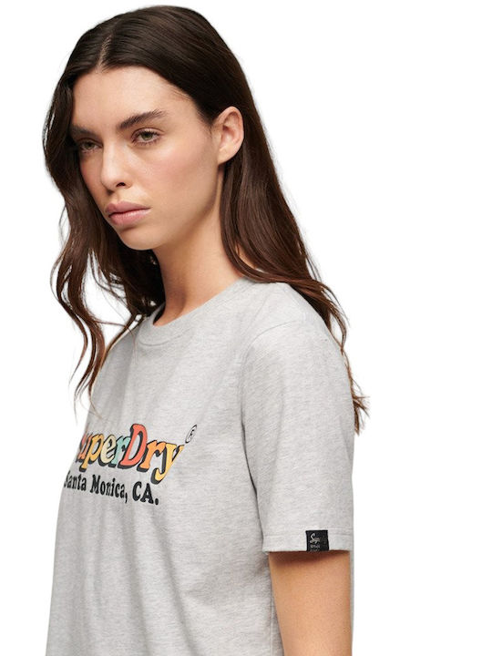 Superdry Γυναικείο T-shirt Γκρι