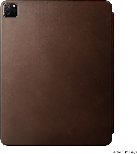 Nomad Folio Flip Cover Leder Dauerhaft mit Tastatur Englisch US Braun für iPad Pro 2024 13