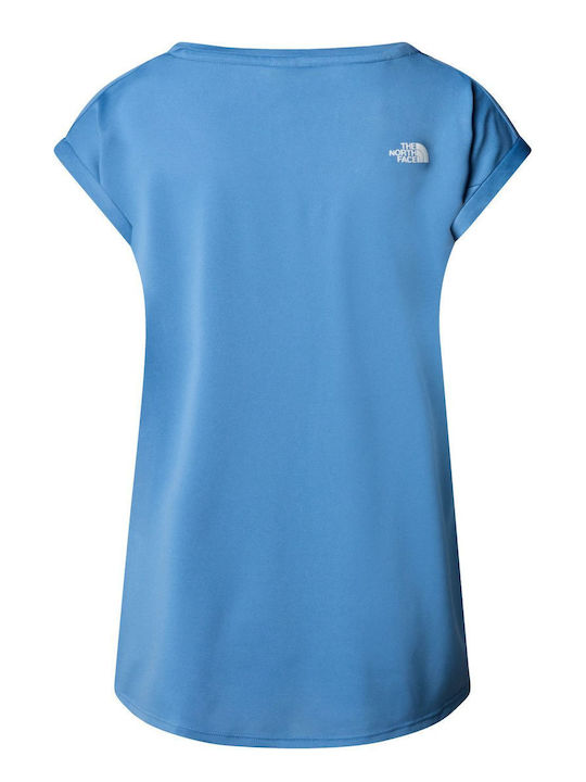 The North Face Women's Athletic Polo Blouse Fast Drying Sleeveless Polka Dot Blue