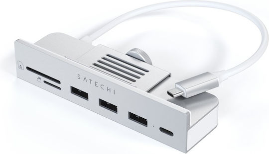 Satechi Hub 4 Θυρών USB 2.0 με σύνδεση USB-C Γκρι