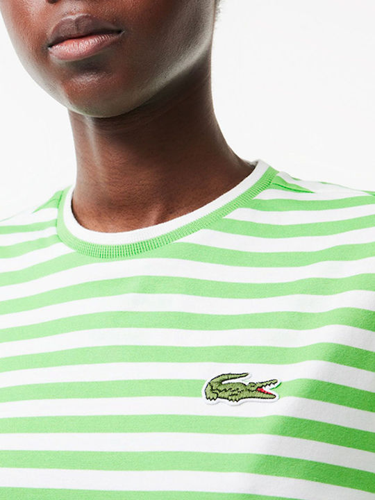 Damen T-Shirt Gestreift Grün