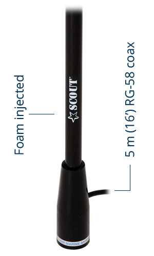 West Scout Antenne des Schiffes VHF