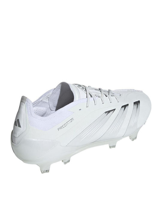 adidas Predator Elite Pantofi de Fotbal cu crampoane Cloud White / Silver Metallic