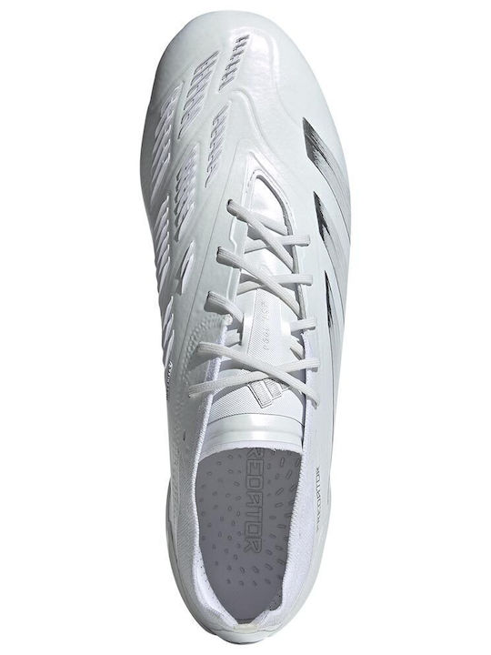 adidas Predator Elite Pantofi de Fotbal cu crampoane Cloud White / Silver Metallic
