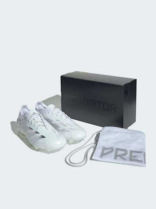 adidas Predator Elite Pantofi de Fotbal cu crampoane Cloud White / Silver Metallic