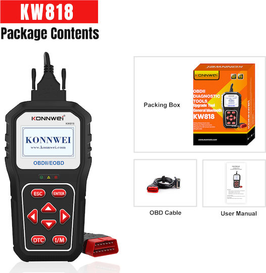 Konnwei Car Diagnostics Digital Bluetooth Tool OBD 2