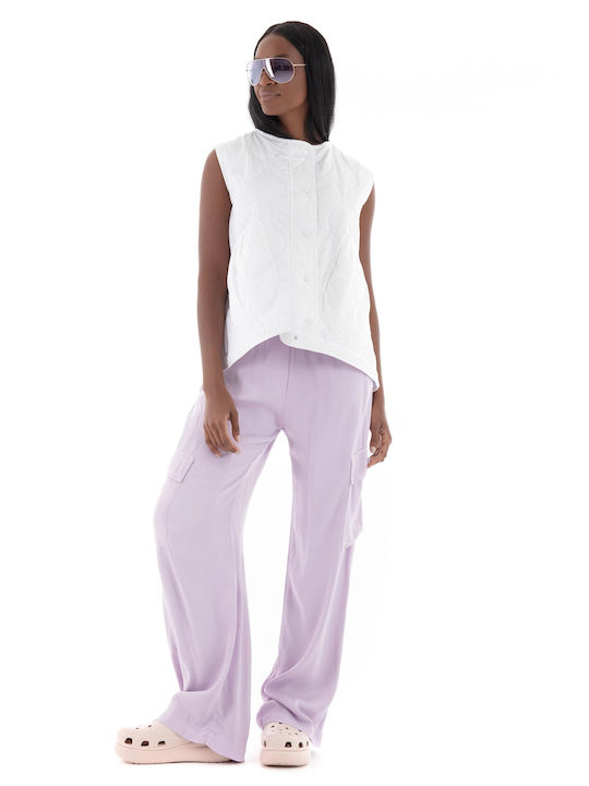 Deha Femei Satin Pantaloni Cargo Orchid (orchid)