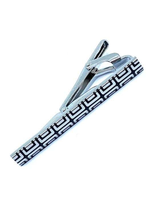 Legend Accessories Silver Tie Clip Black