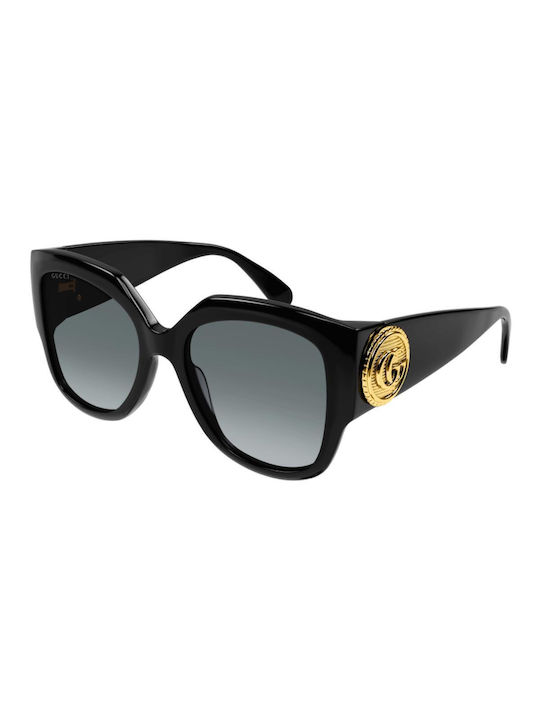 Gucci Women's Sunglasses with Black Plastic Frame and Black Gradient Lens GG1407S 001