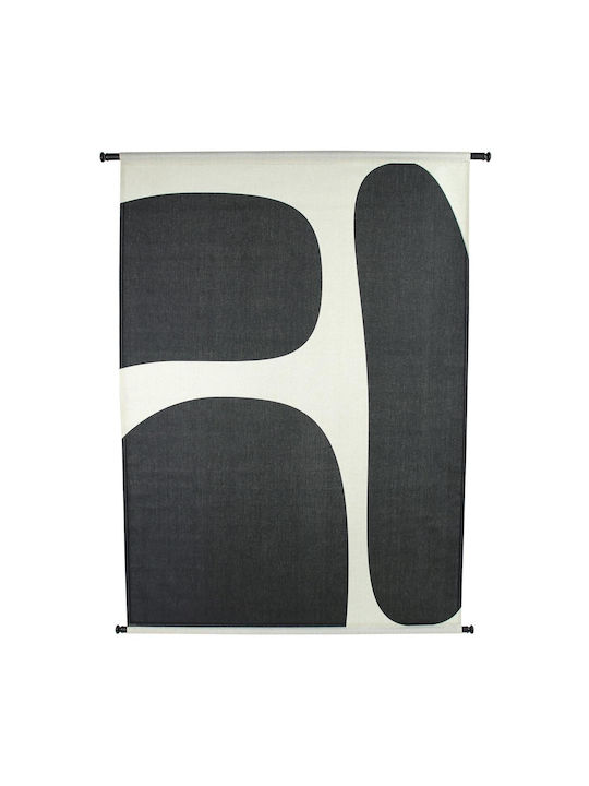 ArteLibre Decorative Tapestry Handmade Black Fabric 136x3x105cm