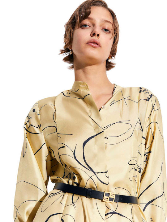 Midi Kleid Beige