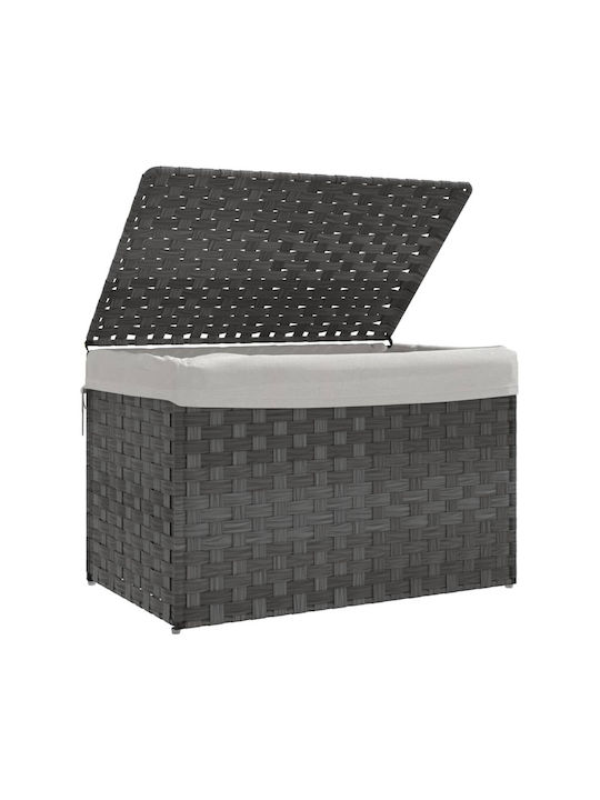 vidaXL Καλάθι Απλύτων Υφασμάτινο με Καπάκι 55.5x35x34cm Γκρι