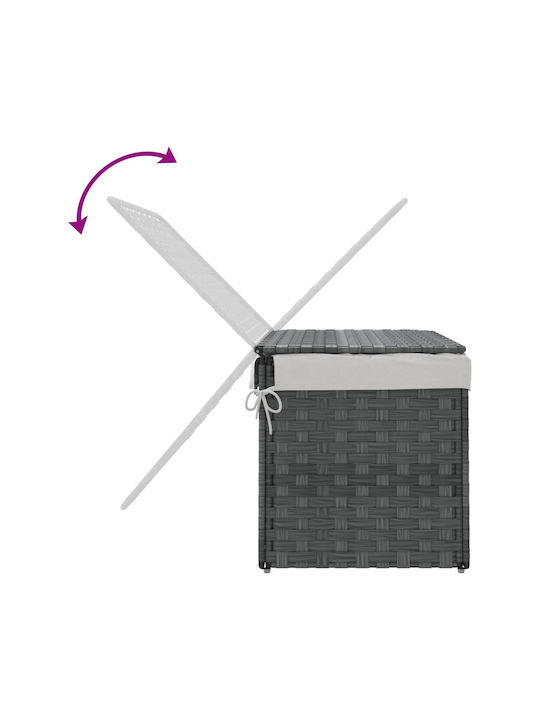 vidaXL Καλάθι Απλύτων Υφασμάτινο με Καπάκι 55.5x35x34cm Γκρι