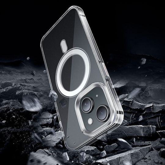 Hoco Handyhülle Silikon 2mm Magnetischer Transparent Umschlag Rückseite für iPhone 15 Plus