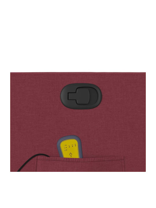 Relaxsessel Friseurwaschbecken mit Fußhocker Burgundisch 66x89x96cm
