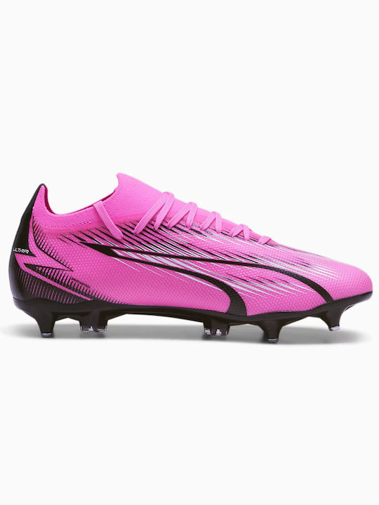 Puma Ultra Match MxSG Χαμηλά Ποδοσφαιρικά Παπούτσια με Τάπες Ροζ