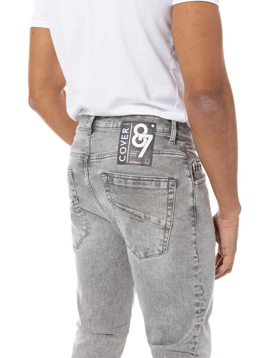 Men's Jeans Pants Elastic Gray
