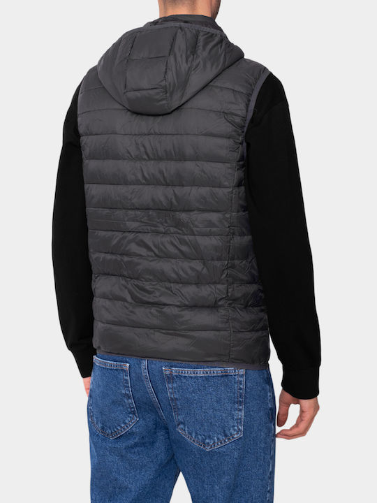 3Guys Men's Sleeveless Puffer Jacket Gray