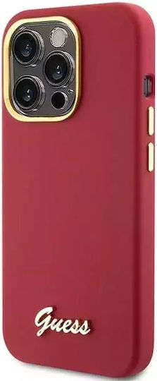 Guess Script Back Cover Silicone / Plastic Durable Red (iPhone 15 Pro) GUHCP15LSMBSLM