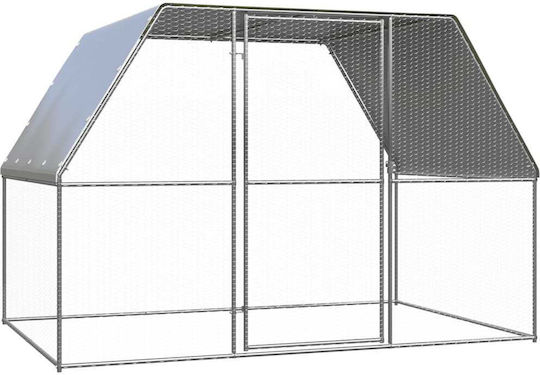 vidaXL Geflügelstall aus verzinktem Stahl L3 x B2 x H2m.