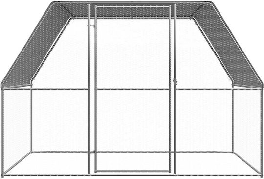 vidaXL Geflügelstall aus verzinktem Stahl L3 x B2 x H2m.