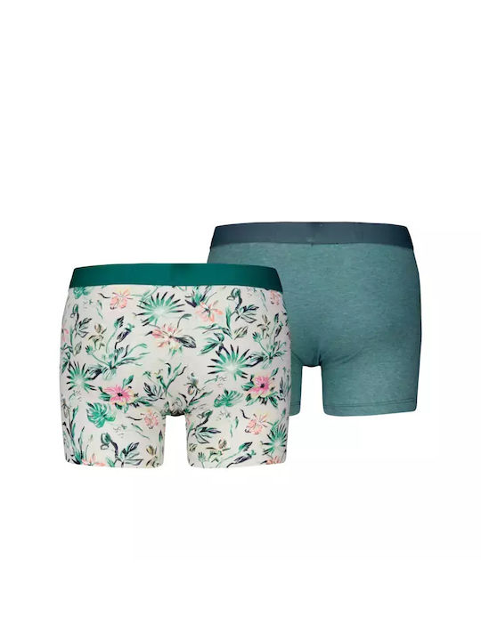 Levi's Herren Boxershorts Green mit Mustern 2Packung