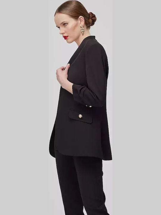 BSB Blazer pentru femei Cu talie Sacou Negru
